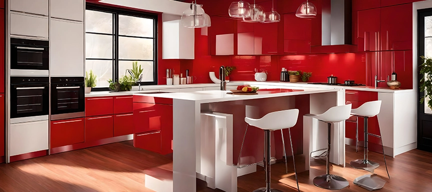 Why is Red and White a Popular Two-colour Kitchen Theme?