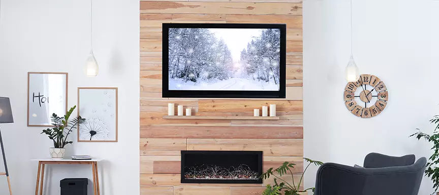 Decorate With Wooden Accents TV Wall Design For Hall