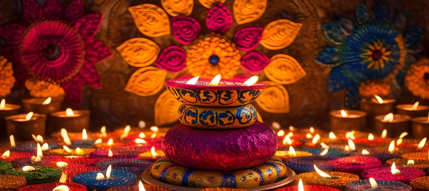 Diwali Puja Decoration Ideas at Home with Paint and Colour