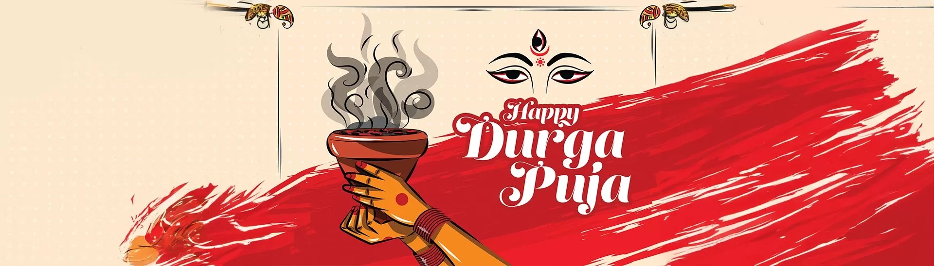 Navratri Decor with Neon Colour Paint for House Walls