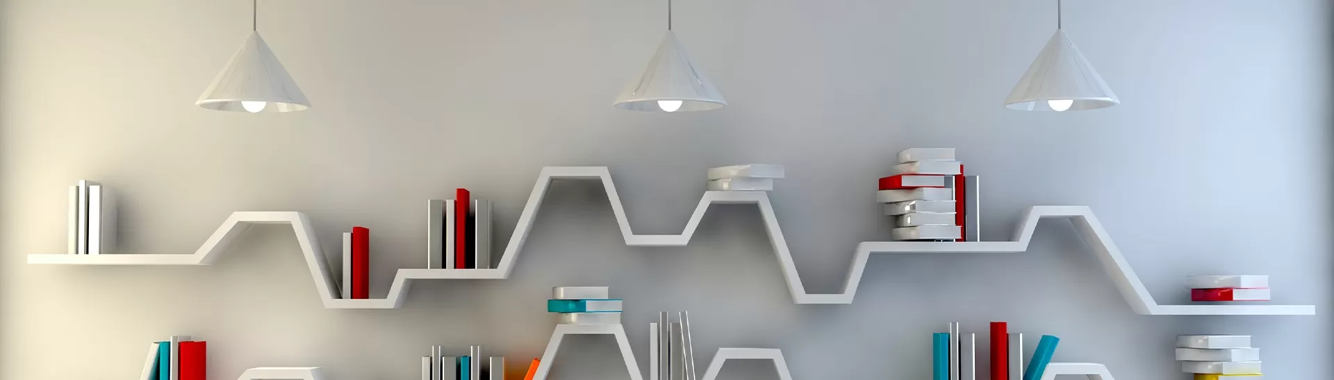 Wall Bookshelf Design Ideas for Living Rooms & Study Corners